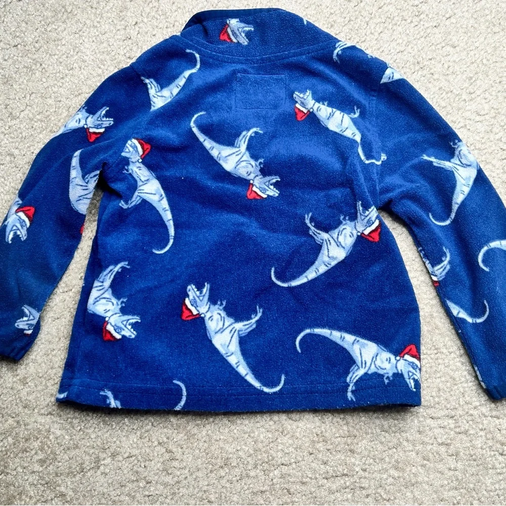 OshKosh B'gosh Navy Dinosaur Christmas Fleece 18M
